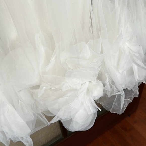 Mac Duggal x Anthropologie Della Appliqué Petal Halter Dress Size 12 New - Picture 11 of 17